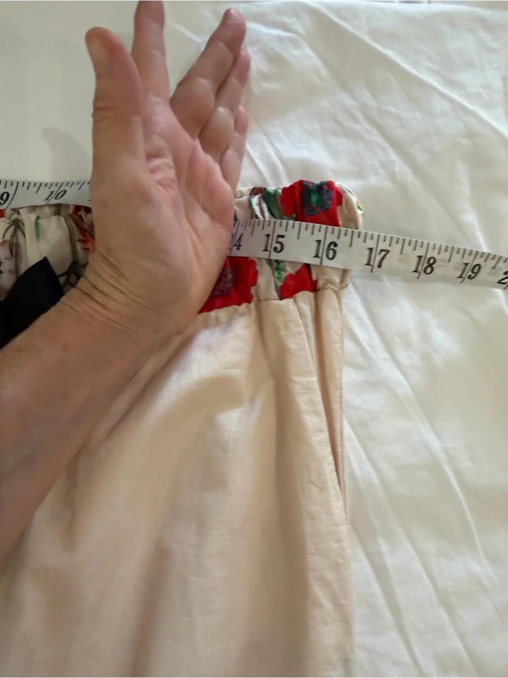 ANGELA MARA Wide Leg Pull on Floral Cotton Pants Italy S - Picture 13 of 15